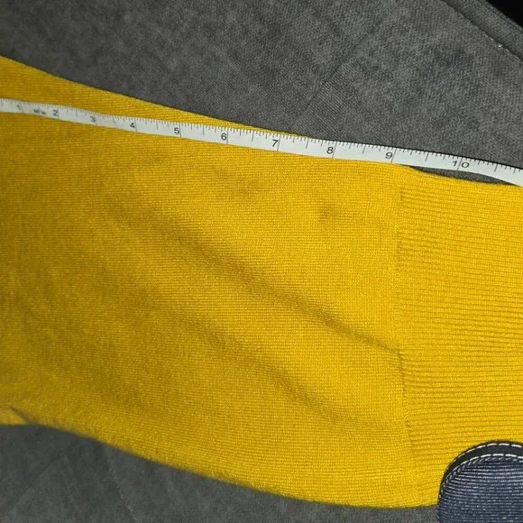 MAK XL Cropped Cardigan 3/4 Sleeve Soft Lightweight Stretchy Mustard 💛 90s- Y2K - Picture 15 of 15